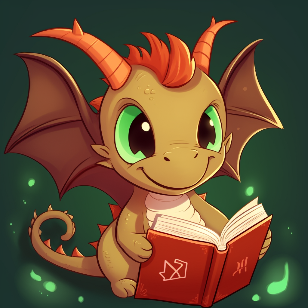 Book Dragon (Cute)